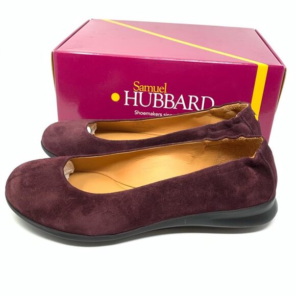 Samuel Hubbard Freedom Dance Wine Suede Women Slip On Flats Size 9M - Picture 6 of 10